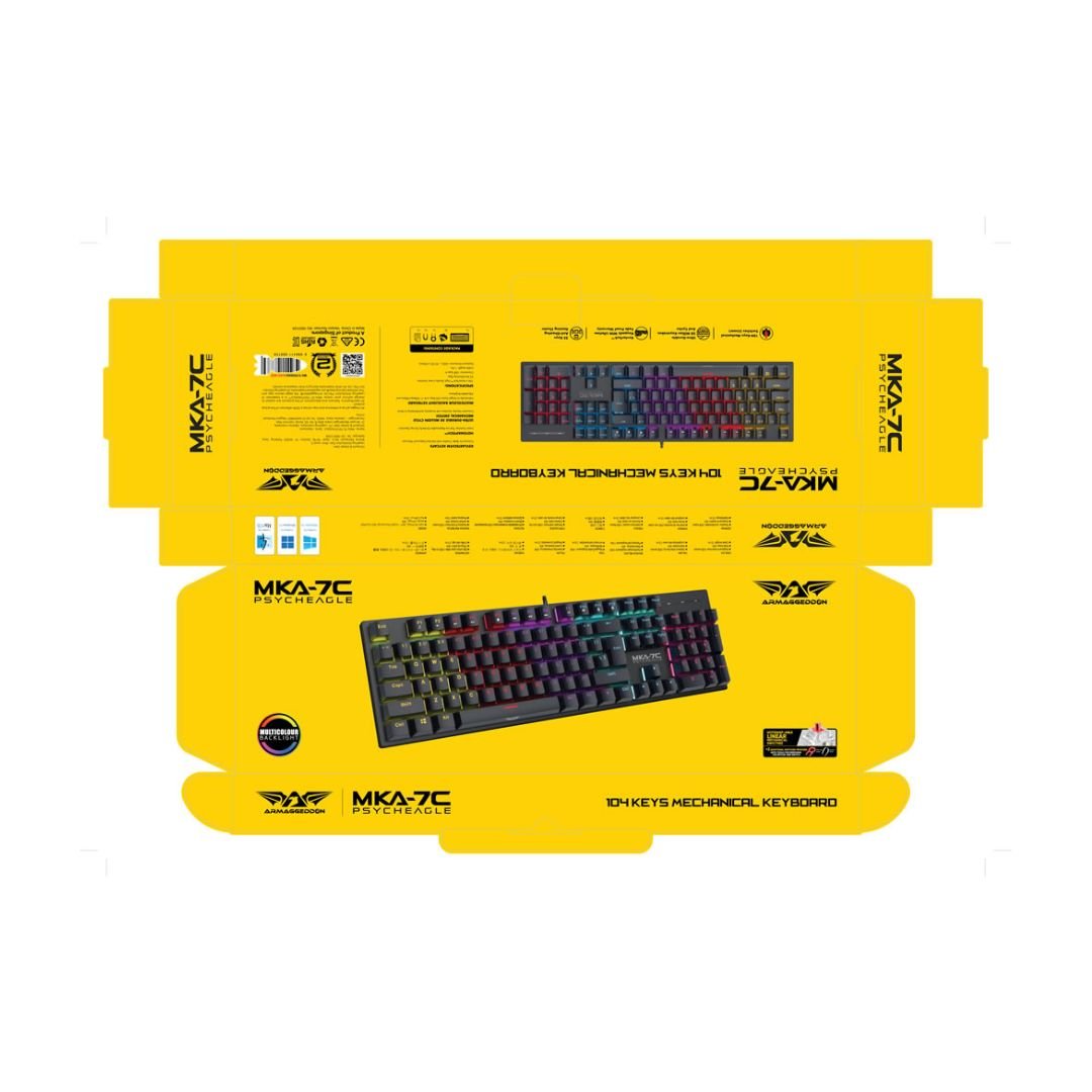 Armaggeddon MKA - 7C Psycheagle Mechanical Gaming Keyboard - Linear - RetroguySA