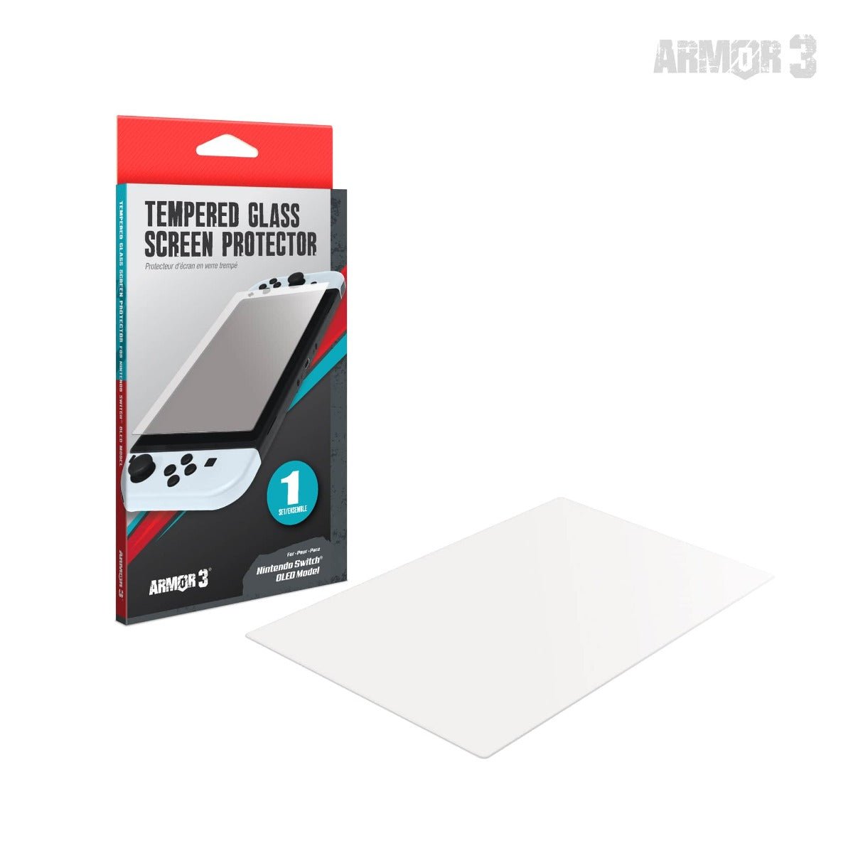 Armor3 Tempered Glass Screen Protector For Nintendo Switch OLED - RetroguySA