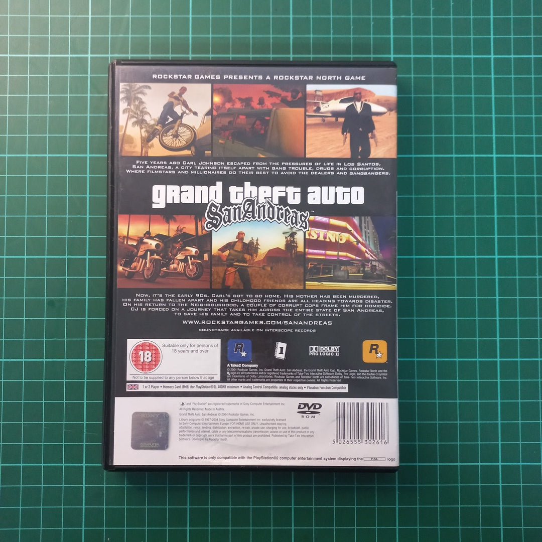Grand Theft Auto: San Andreas | PS2 | PlayStation 2 | Used Game - RetroguySA