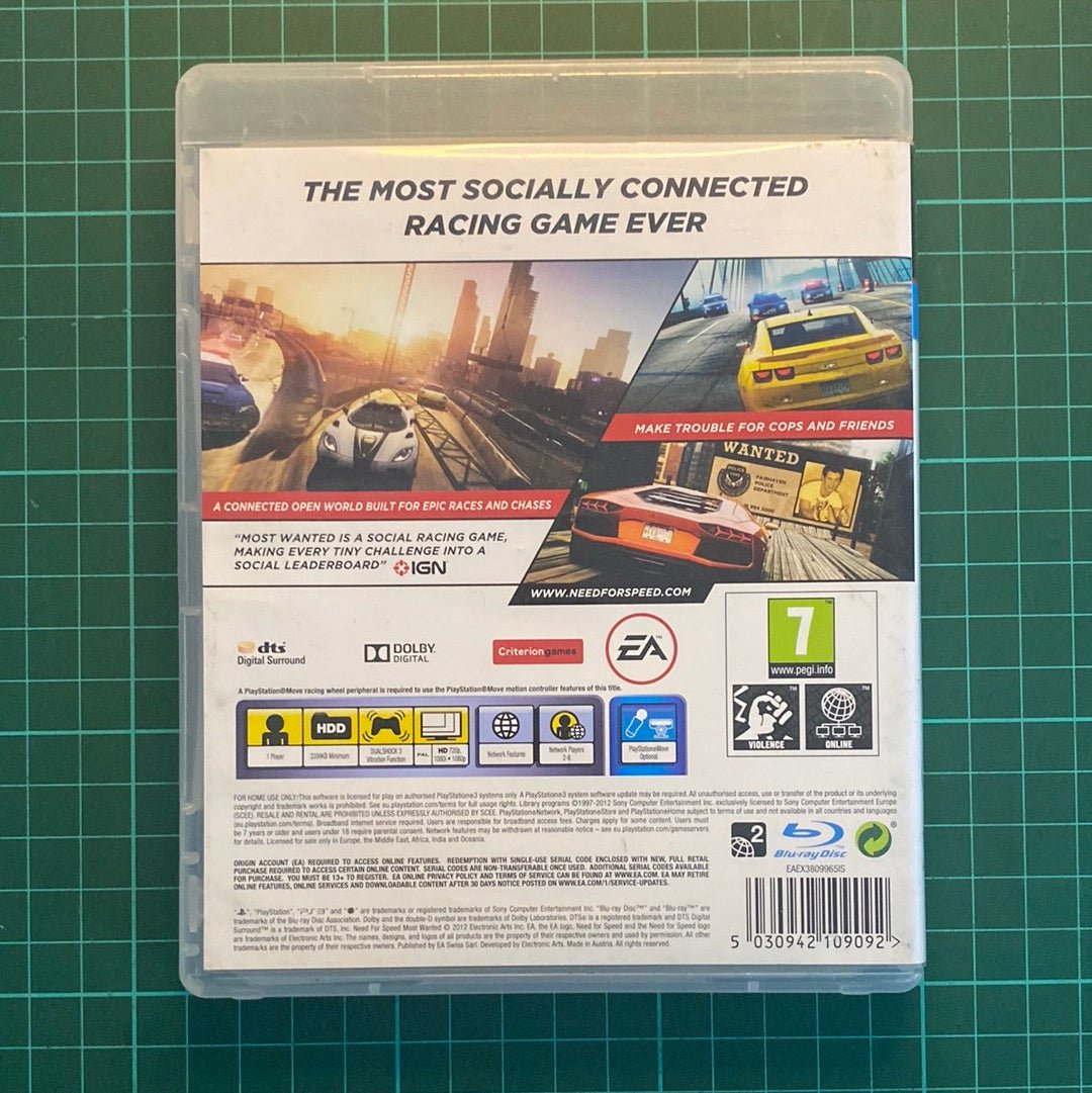 Need for Speed : Most Wanted | PS3 | Playstation 3 | Used Game | No Manual - RetroguySA