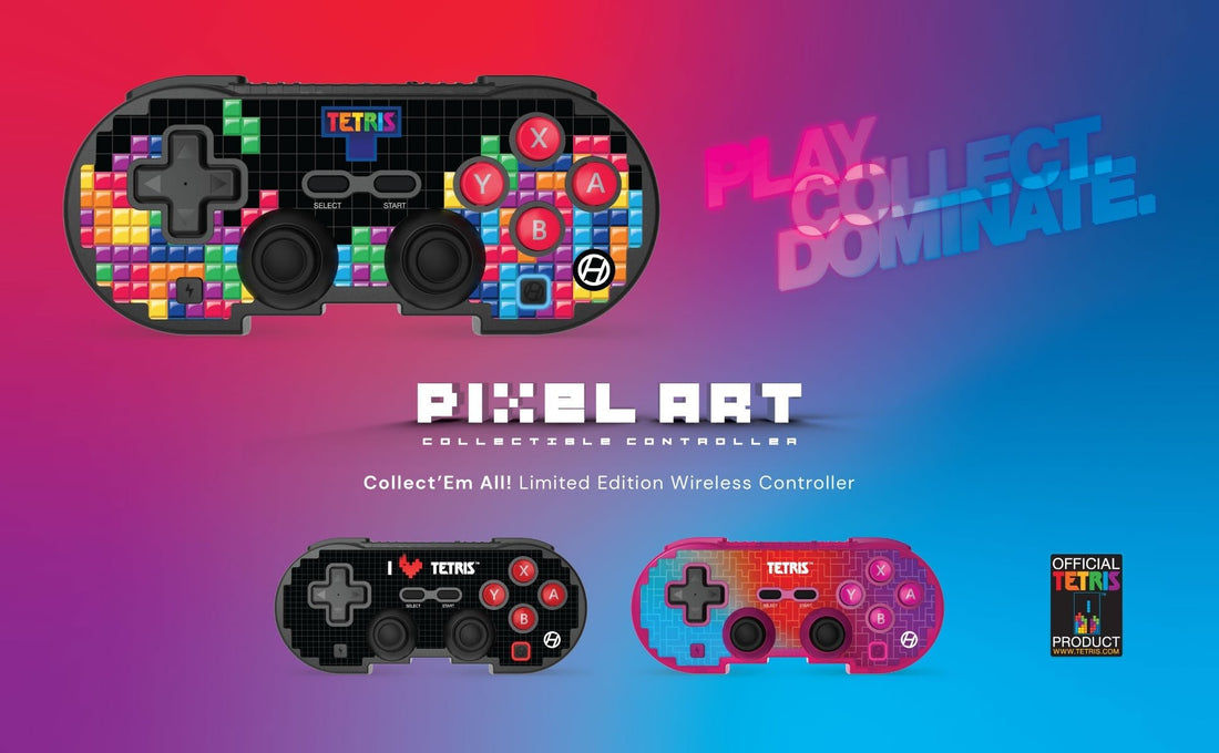 Block Party On the Go: Hyperkin's Tetris Pixel Art Bluetooth Switch Controller - Tetrimino Stack Review - RetroguySA