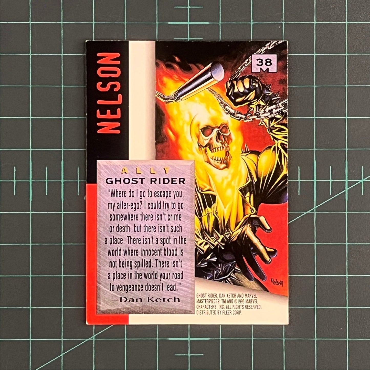 38 Ghost Rider | Nelson | 1995 | Marvel Masterpieces | Trading Card - RetroguySA