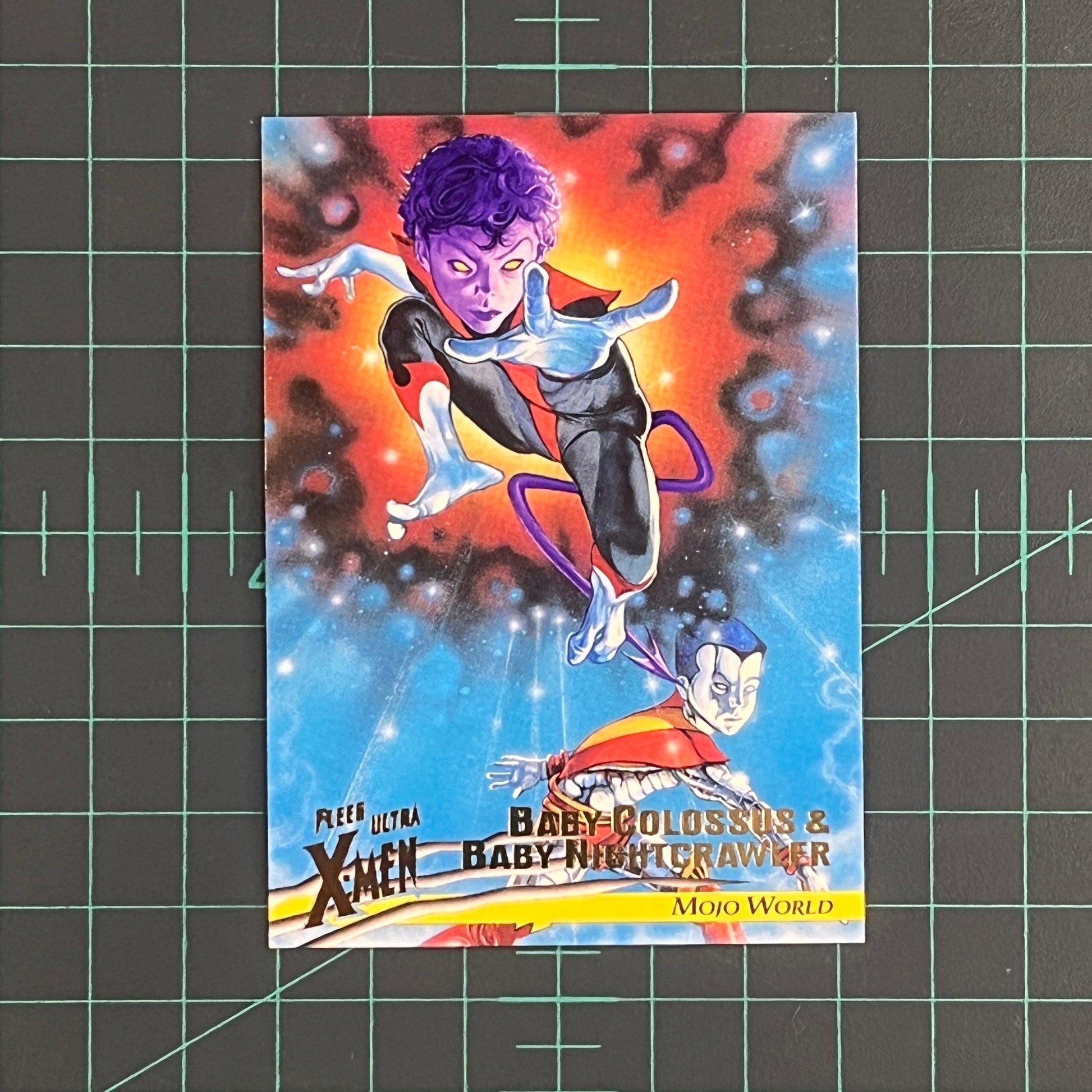 60 Baby Colossus & Baby Nightcrawler | 1996 | X - men Ultra Fleer Wolverine | Trading Card - RetroguySA