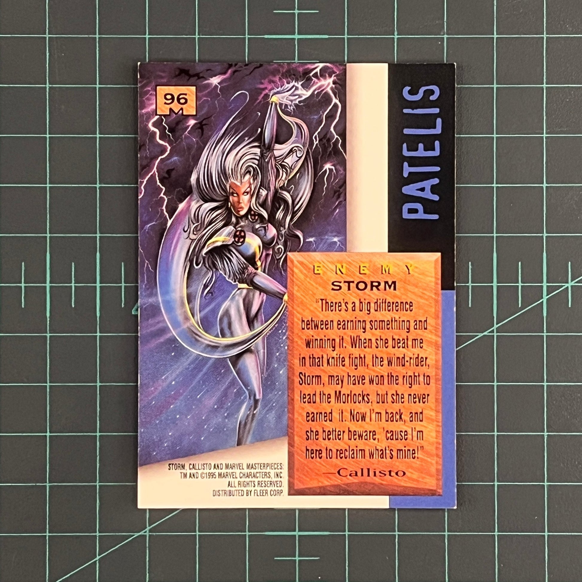 96 Storm | Patelis | 1995 | Marvel Masterpieces | Trading Card - RetroguySA