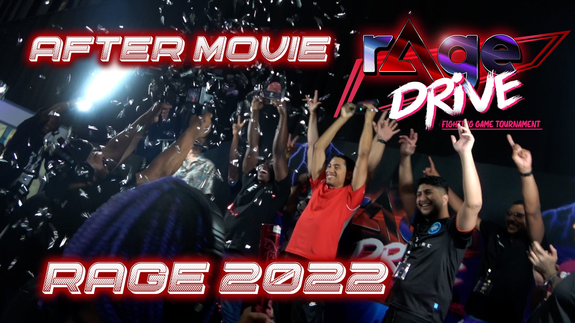 Load video: A 16-minute "aftermovie" video showcasing the rAge 2022 event. The video highlights various activities, including cosplay, anime, gaming tournaments, and a final raffle draw. The video features different stands and a variety of events from the convention.