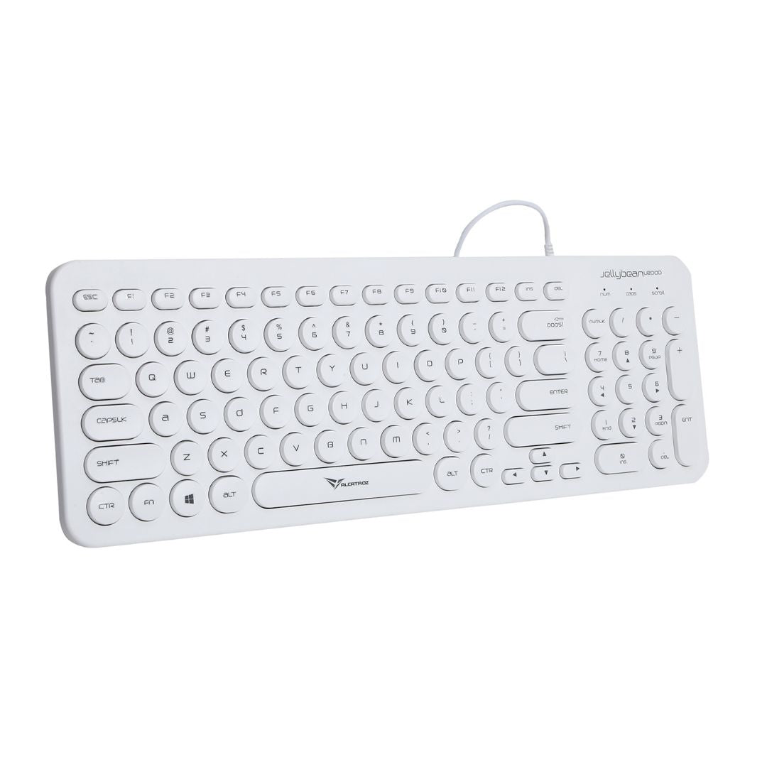 Alcatroz Jellybean U2000 Keyboard and Mouse - White - RetroguySA
