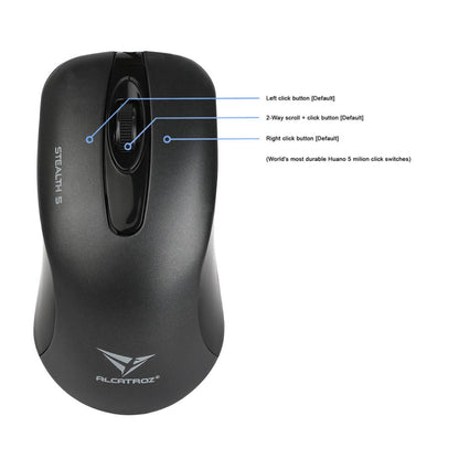 Alcatroz Stealth 5 USB Mouse - Metallic Blue - RetroguySA