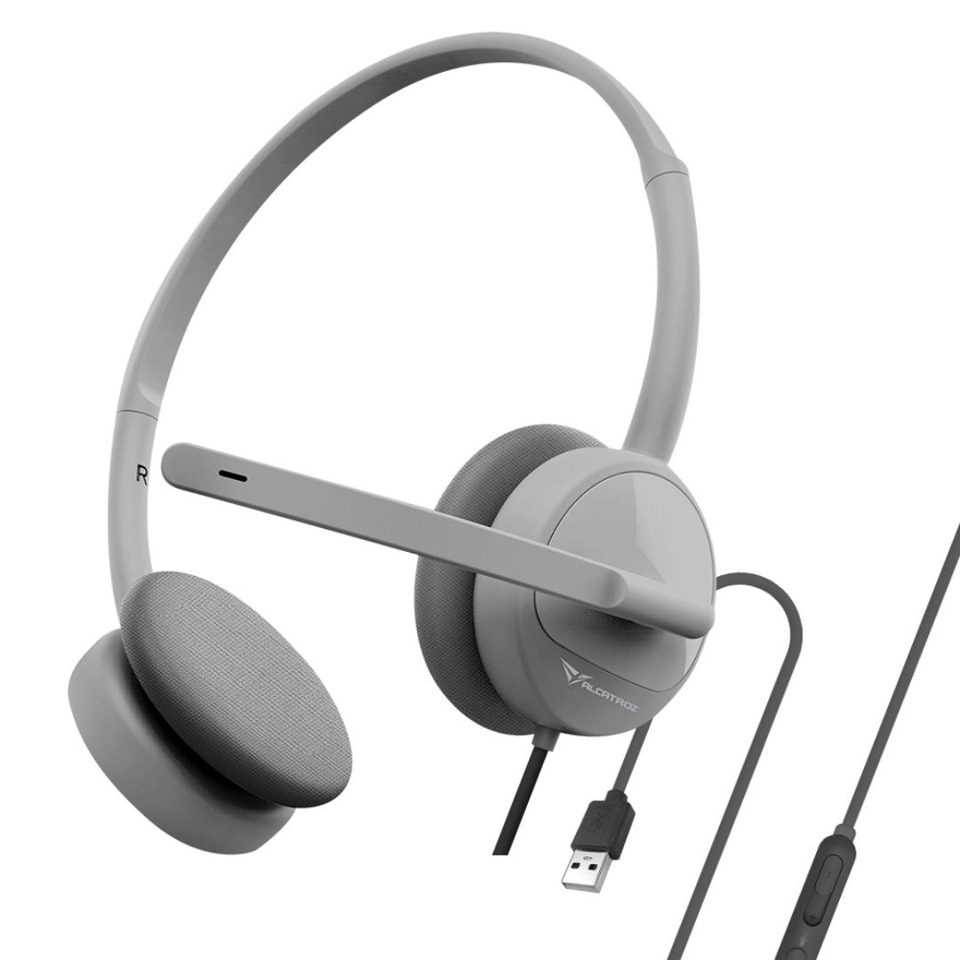 Alcatroz XP 1U USB Headset with Mic - Dark Grey - RetroguySA