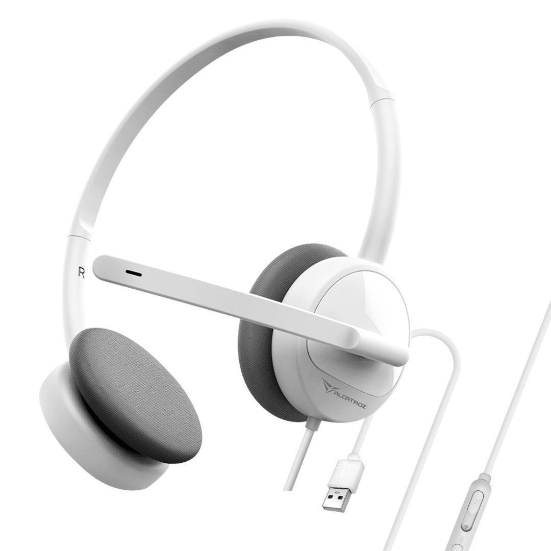 Alcatroz XP 1U USB Headset with Mic - White - RetroguySA