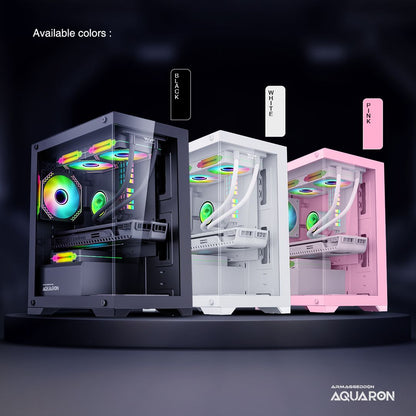 Armaggeddon Aquaron MicroATX Gaming Case - Black - RetroguySA