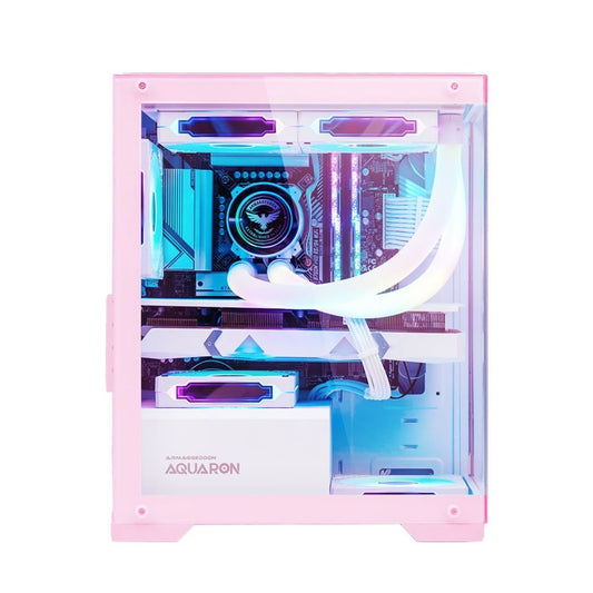 Armaggeddon Aquaron MicroATX Gaming Case - Pink - RetroguySA