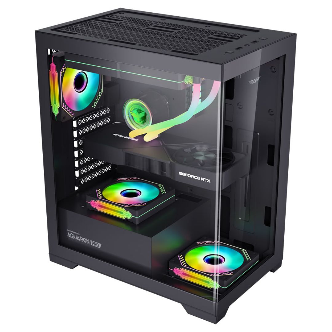 Armaggeddon Aquaron Pro ATX Gaming Case - Black - RetroguySA