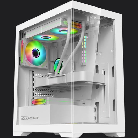 Armaggeddon Aquaron Pro ATX Gaming Case - White - RetroguySA