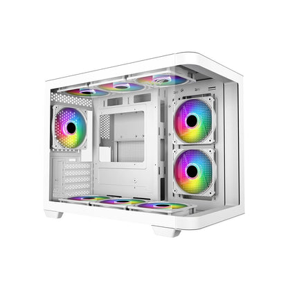 Armaggeddon Aquaron X - Curve 285 MicroATX Gaming Case - White - RetroguySA