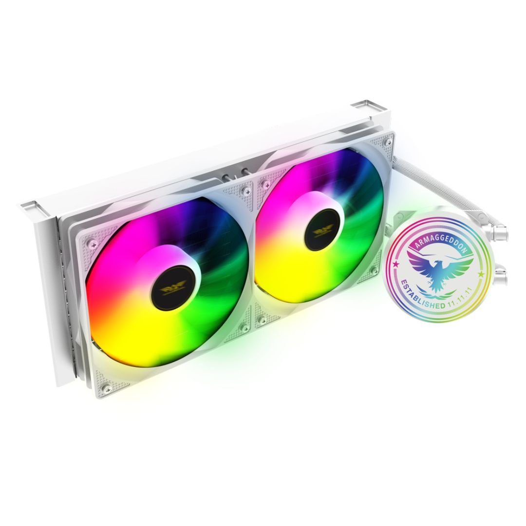 Armaggeddon Arctic Freeze 240 CPU Liquid Cooler - White - RetroguySA