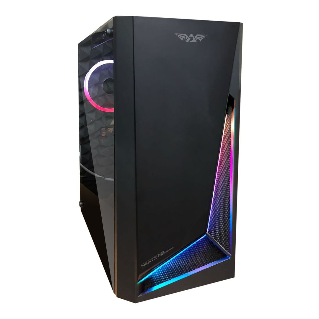 Armaggeddon Nimitz N5 Aurora Micro - ATX Gaming Case (No Fans) - Black - RetroguySA