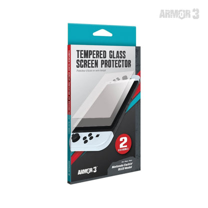 Armor3 Tempered Glass Screen Protector 2 Pack For Nintendo Switch OLED - RetroguySA