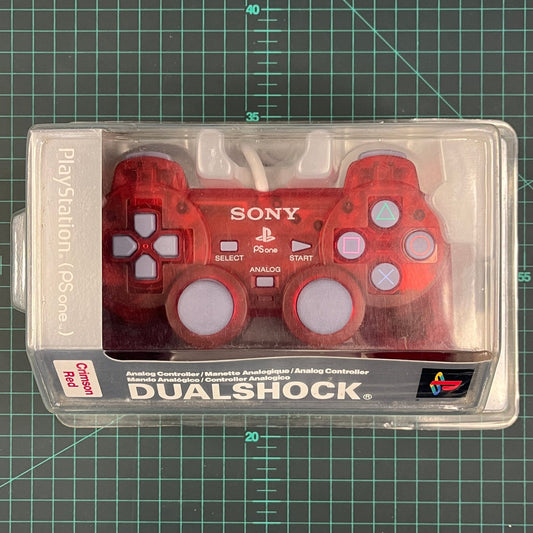 Dualshock Controller | Crimson Red | Playstation 1 | PS1 | New Accessories - RetroguySA