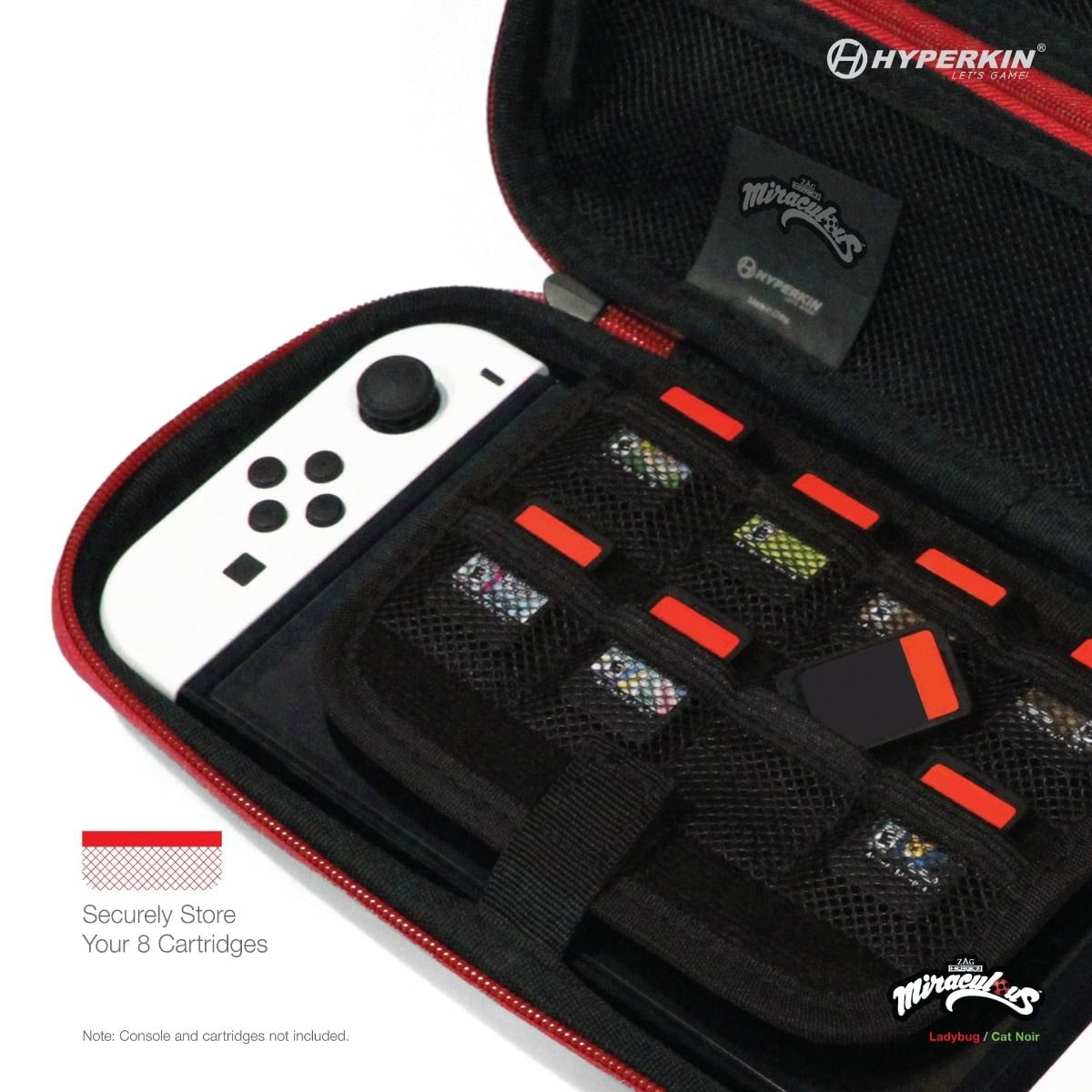 Hyperkin Official Miraculous EVA Hard Shell Carrying Case - Ladybug/Cat Noir - RetroguySA