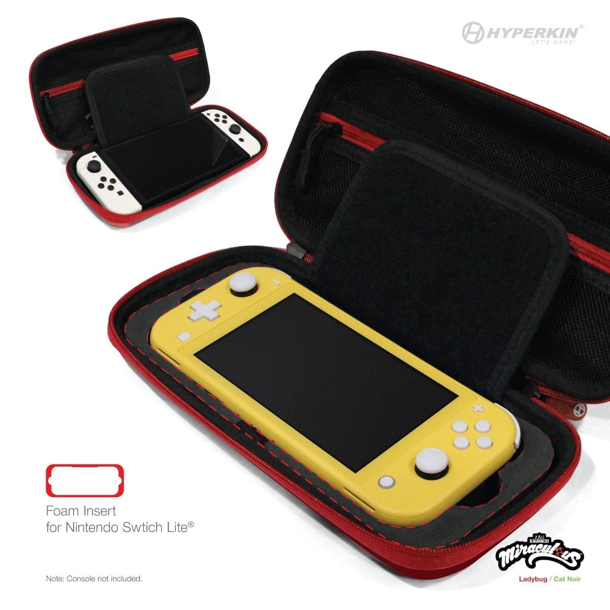 Hyperkin Official Miraculous EVA Hard Shell Carrying Case - Ladybug/Cat Noir - RetroguySA