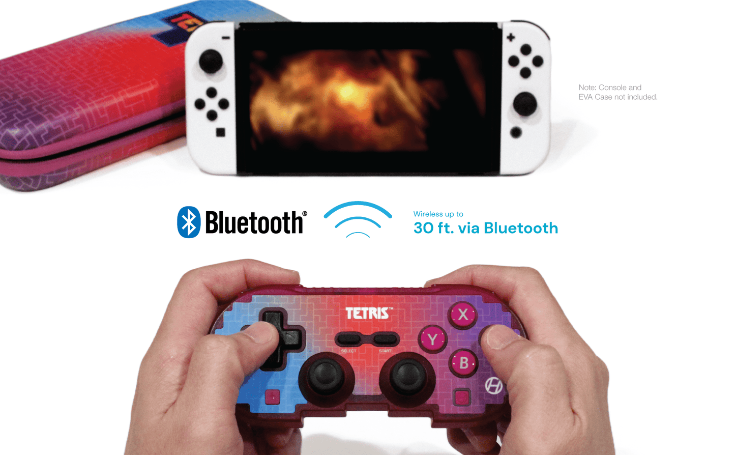 Hyperkin Official Tetris Pixel Art Bluetooth Switch Controller - Hyper Gradient - RetroguySA