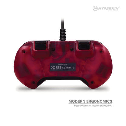 Hyperkin X91 Retro Wired Xbox Controller - Ruby Red - RetroguySA