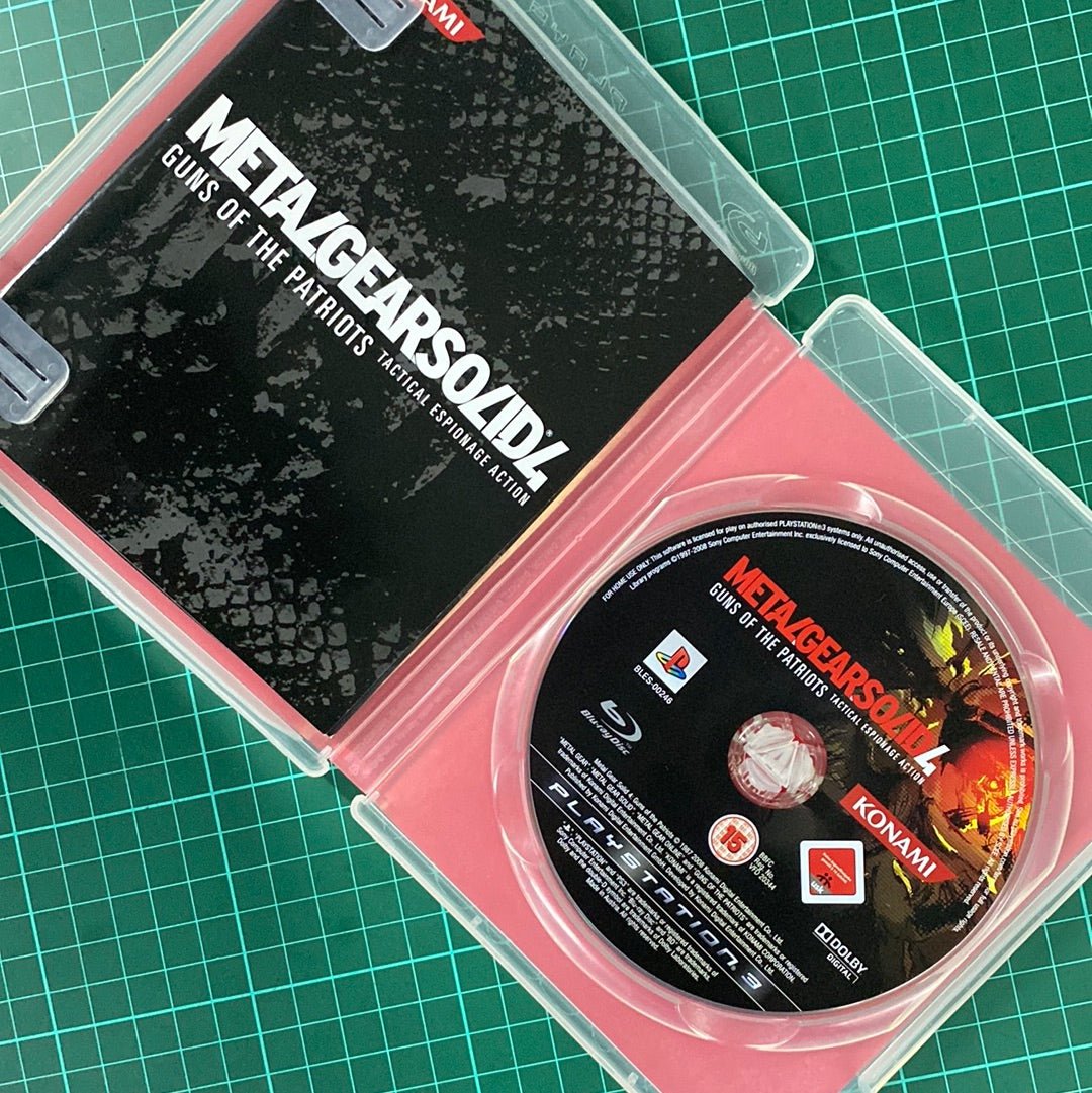 Metal Gear Solid 4 : Guns of the Patriots | Cardboard Cover | PlayStation 3 | PS3 | Used Game - RetroguySA