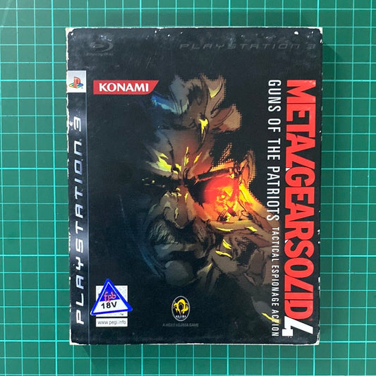 Metal Gear Solid 4 : Guns of the Patriots | Cardboard Cover | PlayStation 3 | PS3 | Used Game - RetroguySA