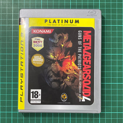 Metal Gear Solid 4 : Guns of the Patriots | PS3 | Platinum | Playstation 3 | Used Game - RetroguySA